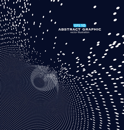 Composed of particles swirling abstract graphicsのイラスト素材
