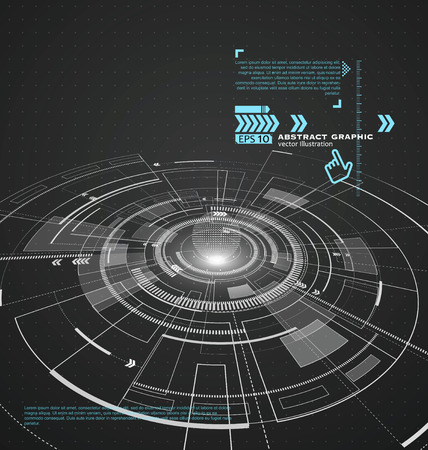 Three-dimensional interface technology, the future of user experience.のイラスト素材