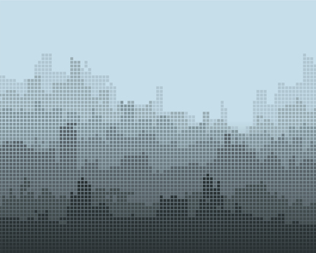 Mosaic composition of the city, the gradient effect.のイラスト素材