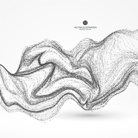 Dot pattern composed of mesh,Technological sense of abstract graphicsのイラスト素材