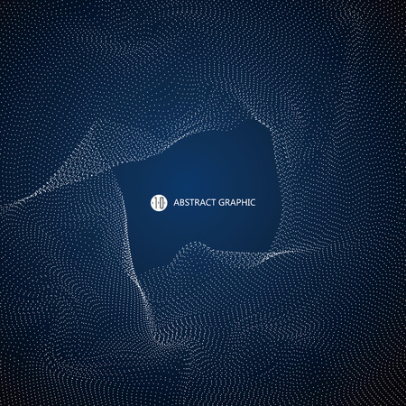 Dot pattern composed of mesh,Technological sense of abstract graphicsのイラスト素材