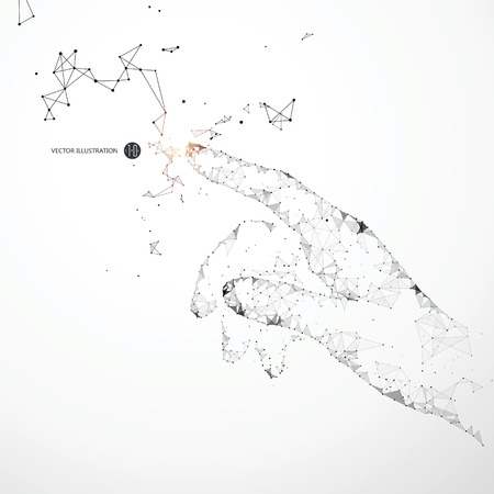 Point, line, surface connection constituted a tap gesture.のイラスト素材