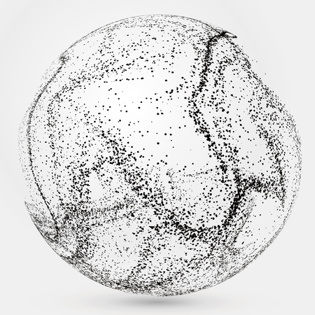 Irregular abstract graphics, dynamic particle composition.のイラスト素材