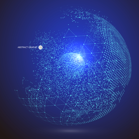 World map point, line, composition, representing the global, Global network connection,international meaning.のイラスト素材
