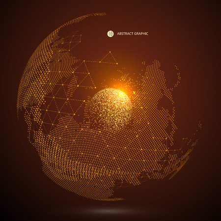 World map point, line, composition, representing the global, Global network connection,international meaning.のイラスト素材