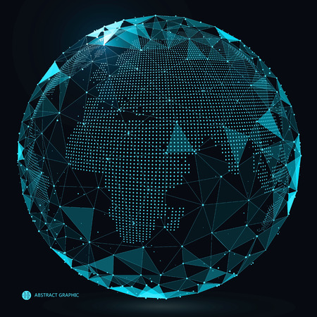 World map point, line, composition, representing the global, Global network connection,international meaning.のイラスト素材
