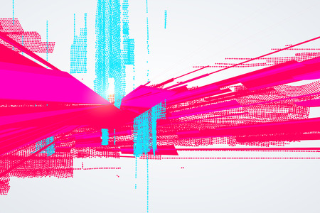 Abstract graphic design, a sense of science and technology background.のイラスト素材