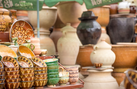 Islamic-style ceramic utensils.の写真素材