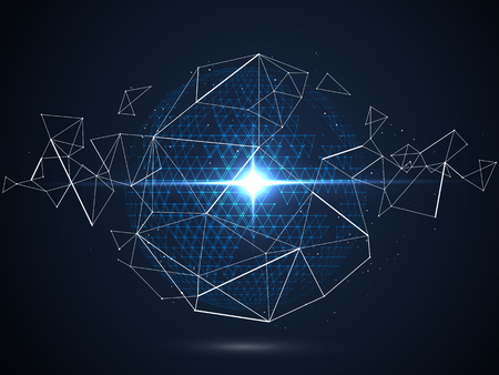 Futuristic globalization interface, a sense of science and technology abstract graphics.のイラスト素材