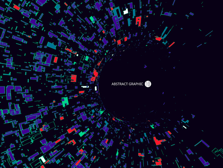 Abstract graphic design, colorful pieces of composition.のイラスト素材