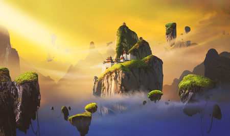 Chinese style fantasy scenes.の写真素材