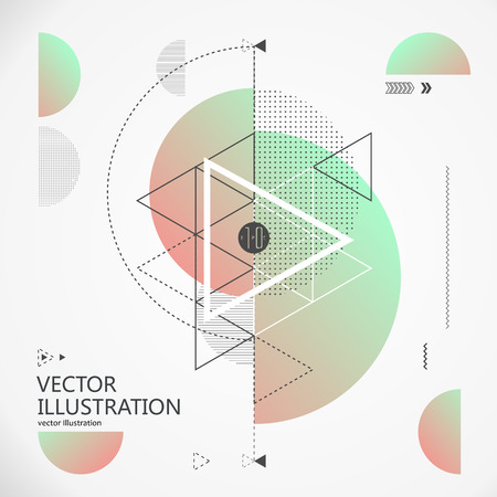 Abstract graphic design consisting of geometric figures.のイラスト素材
