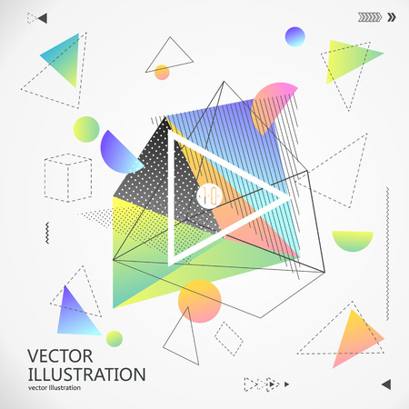 Abstract graphic design consisting of geometric figures.のイラスト素材