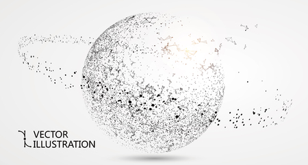 A particle consisting of planetsのイラスト素材