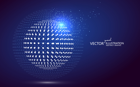 Futuristic globalization interface, a sense of science and technology abstract graphics.のイラスト素材