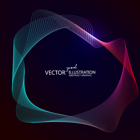 The abstract background of the wavy lines.のイラスト素材