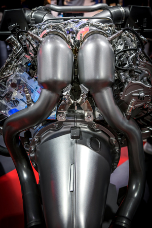 Car engine close-up, background picture.