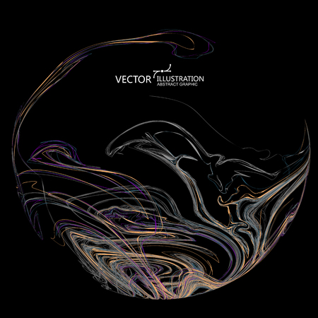 Oily abstract graphic,  background.のイラスト素材