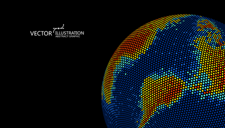 Colorful earth graphic design can be used for business infographics.のイラスト素材