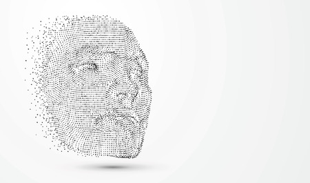 A virtual face,vector illustration.のイラスト素材