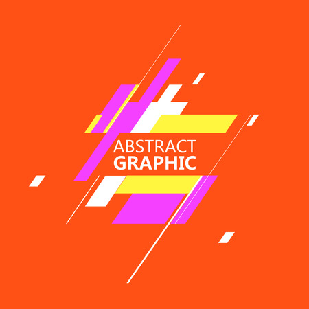 Abstract graphic stacked in geometric shapes.のイラスト素材