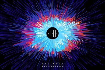 Radial abstract graphic, vector background.のイラスト素材