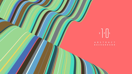 Wavelike Abstract graphics, vector background.のイラスト素材