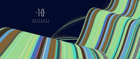 Wavelike Abstract graphics, vector background.のイラスト素材