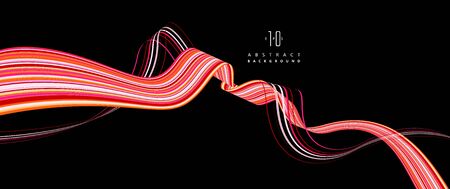 Wavelike Abstract graphics, vector background.のイラスト素材