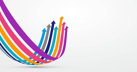 Sense of perspective arrows, growth meaning.