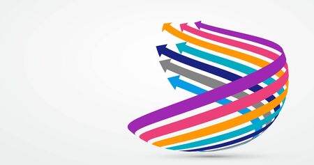 Sense of perspective arrows, growth meaning.のイラスト素材