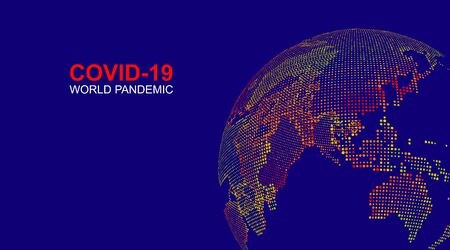 Coronavirus is spreading around the world, vector illustration.のイラスト素材