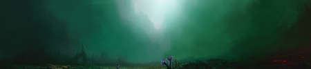 Deep sea bottom background, digital painting, 3D illustration.の写真素材