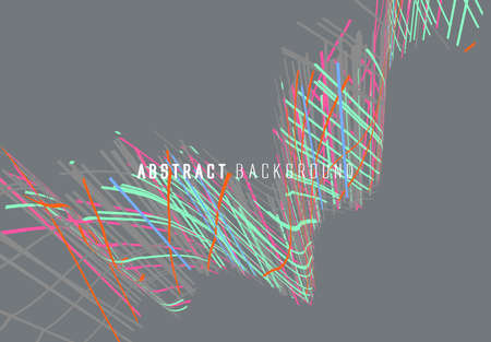 Abstract graphics composed of colored linesのイラスト素材