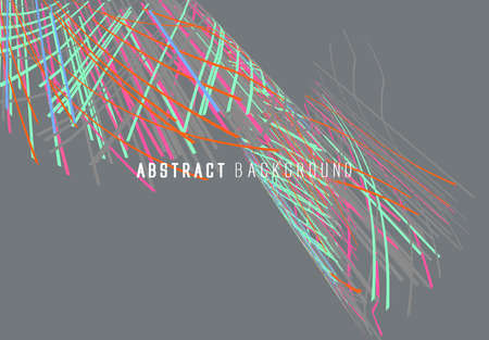 Abstract graphics composed of colored linesのイラスト素材