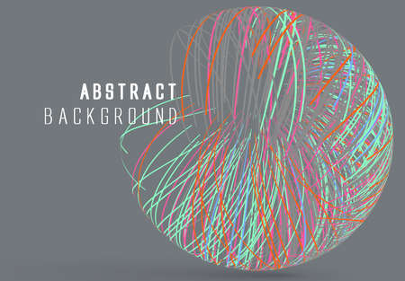 Abstract graphics composed of colored linesのイラスト素材