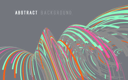 Abstract graphics composed of colored lines