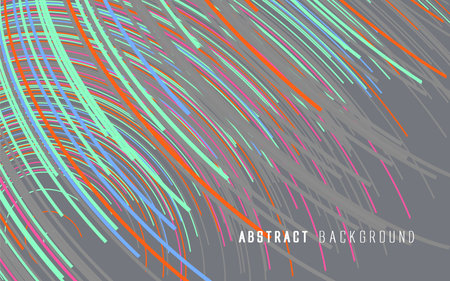 Abstract graphics composed of colored linesのイラスト素材
