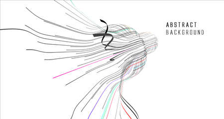 Abstract graphics composed of streamlinesのイラスト素材