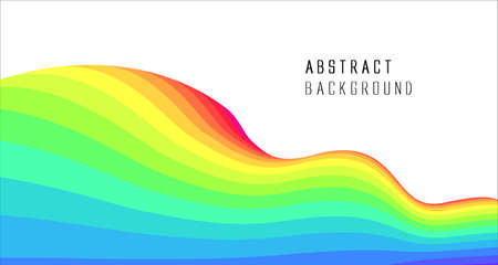 Colored wavy abstract graphics, vector backgroundのイラスト素材
