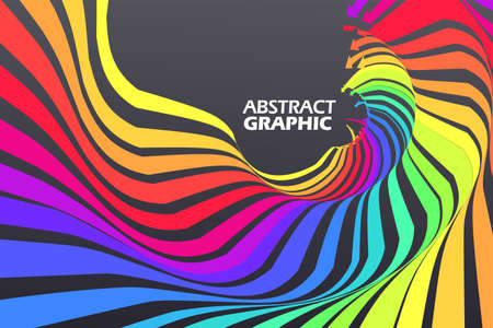 Colorful arrows that extend in a wavy shape, growth meaning.のイラスト素材