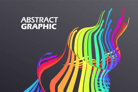 Colorful arrows that extend in a wavy shape, growth meaning.のイラスト素材