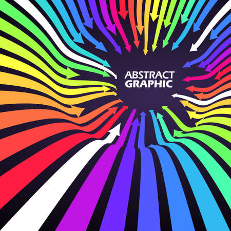 Colorful arrows that extend in a wavy shape, growth meaning.のイラスト素材