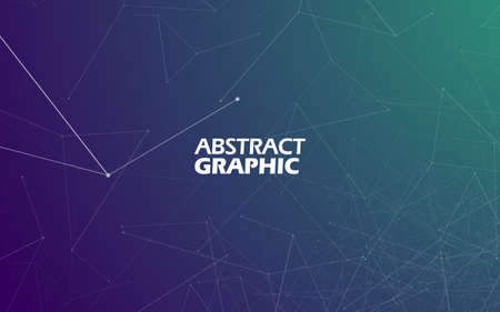 An abstract figure with points and lines connected into a networkのイラスト素材