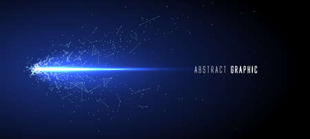 The background of technology sense of particle shuttle.のイラスト素材