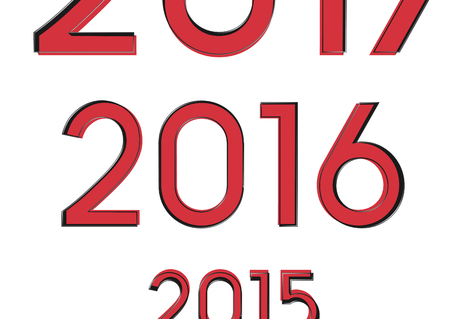 2016 changes in 2015, 3d on a white background. Change is inevitable in the new year