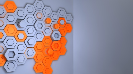 Creative background of tiles from rhombuses, cybernetics modern as on a spread of a sheet of paperの写真素材