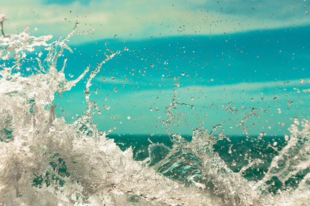 Blue sea wavesの写真素材