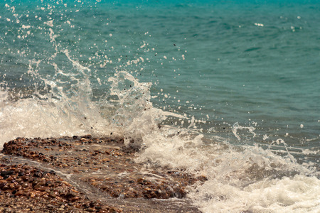 Blue sea wavesの写真素材