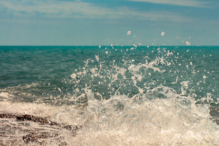 Blue sea wavesの写真素材